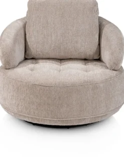 Borgia, draaifauteuil small - rond 100 cm - Champagne
