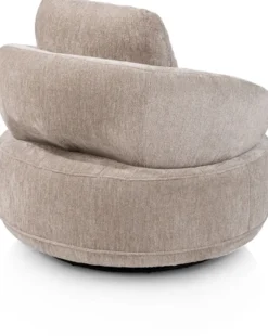 Borgia, draaifauteuil small - rond 100 cm - Champagne