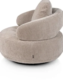 Borgia, draaifauteuil small - rond 100 cm - Champagne