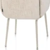Bovina, armstoel - stof Luton + nosag - frame crème - Creme