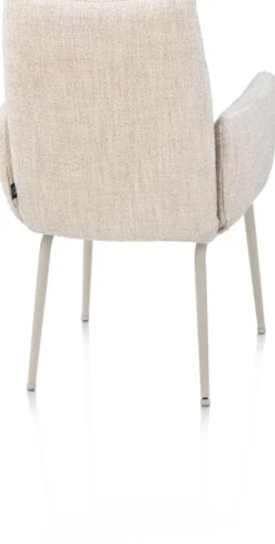 Bovina, armstoel - stof Luton + nosag - frame crème - Creme