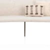 Bovina, eetkamerbankje 210 cm - stof Luton - frame steelbrown - Creme