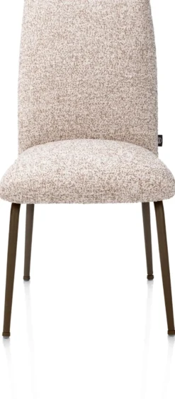 Bovina, eetkamerstoel - stof Luton + nosag - frame steelbrown - koper