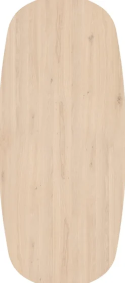 Caletta, eetkamertafel ovaal 240 x 105 cm. - eiken blad - centrale kruispoot zwart - Natural