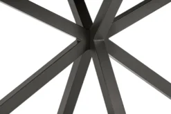 Caletta, eetkamertafel rond 150 cm. - eiken blad - centrale kruispoot grafiet - Basalt