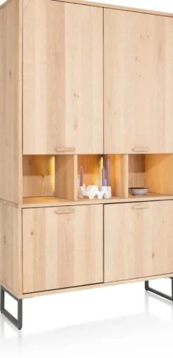 Castello, bergkast 123 cm - 4-deuren + 3-niches (+ LED)