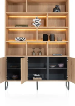 Castello, buffet 150 cm - 3-deuren + 9-niches (+ LED)