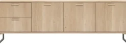 Castello, dressoir 240 cm - 3-deuren + 2-laden - 90 cm hoogte