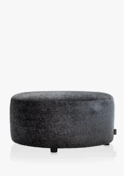 COCOmaison, BeautiQ - Chic poef - rond 80 cm - Antraciet