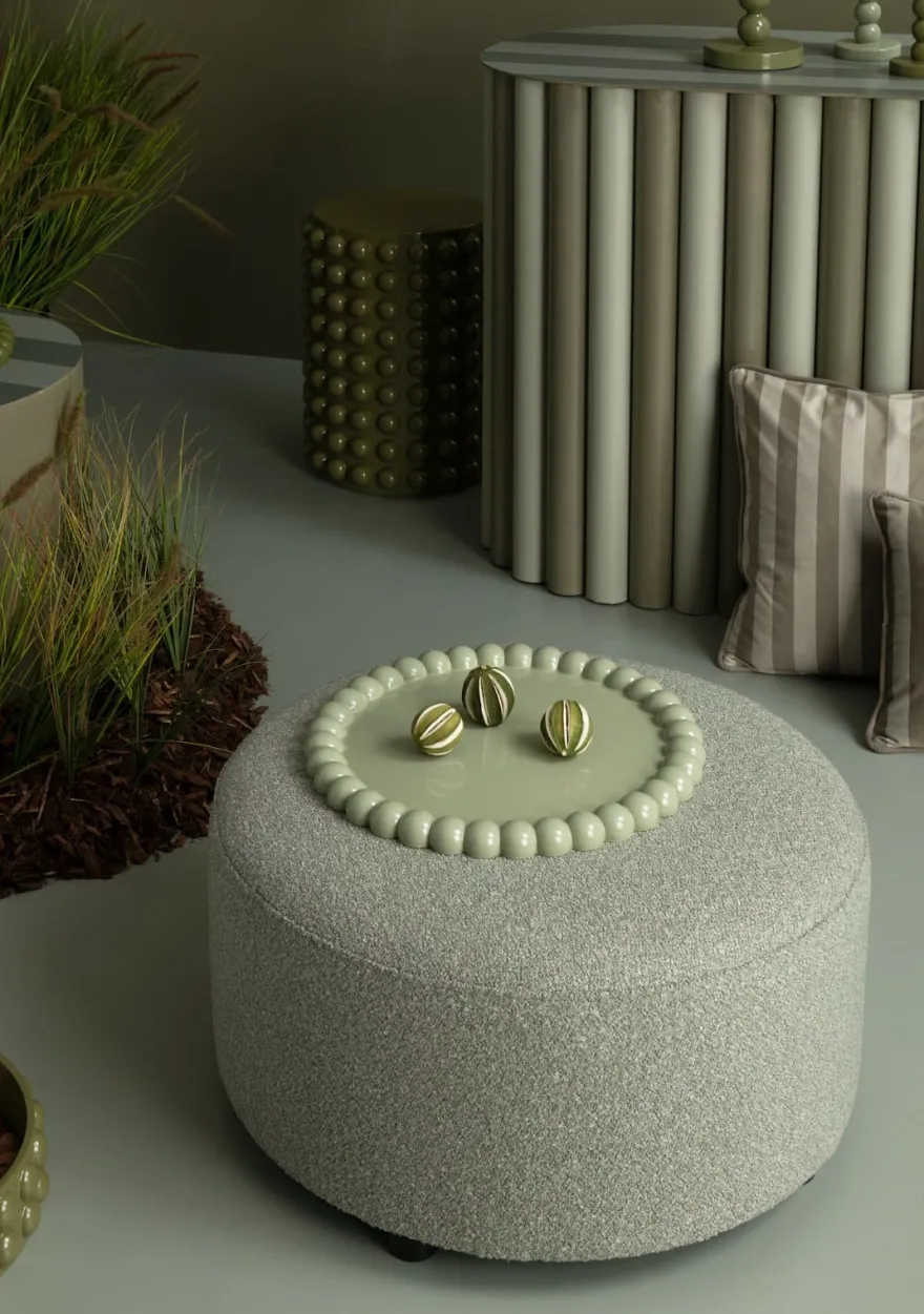 COCOmaison, BeautiQ - Vero poef - rond 34cm - Beige