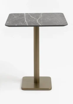 COCOmaison, Brest bartafel marble light grey 75x75cm - Zwart