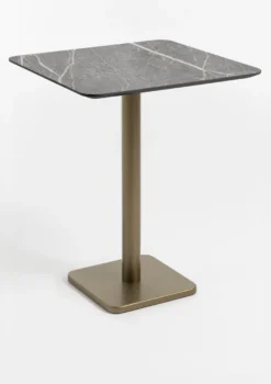 COCOmaison, Brest bartafel marble light grey 75x75cm - Zwart