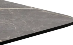 COCOmaison, Brest bartafel marble light grey 75x75cm - Zwart