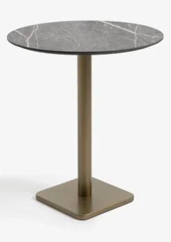 COCOmaison, Brest bartafel marble light grey D80cm - Zwart