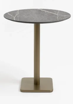 COCOmaison, Brest bartafel marble light grey D80cm - Zwart