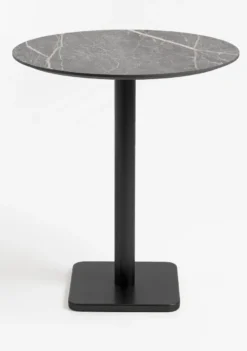COCOmaison, Brest bartafel marble light grey D80cm - Zwart