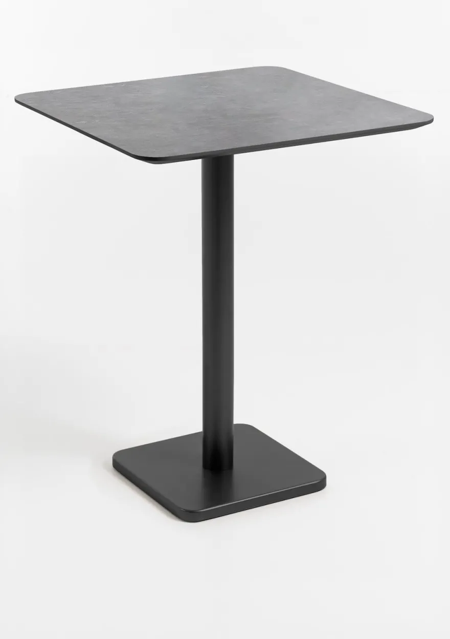 COCOmaison, Brest bartafel stone anthracite 75x75cm - Zwart