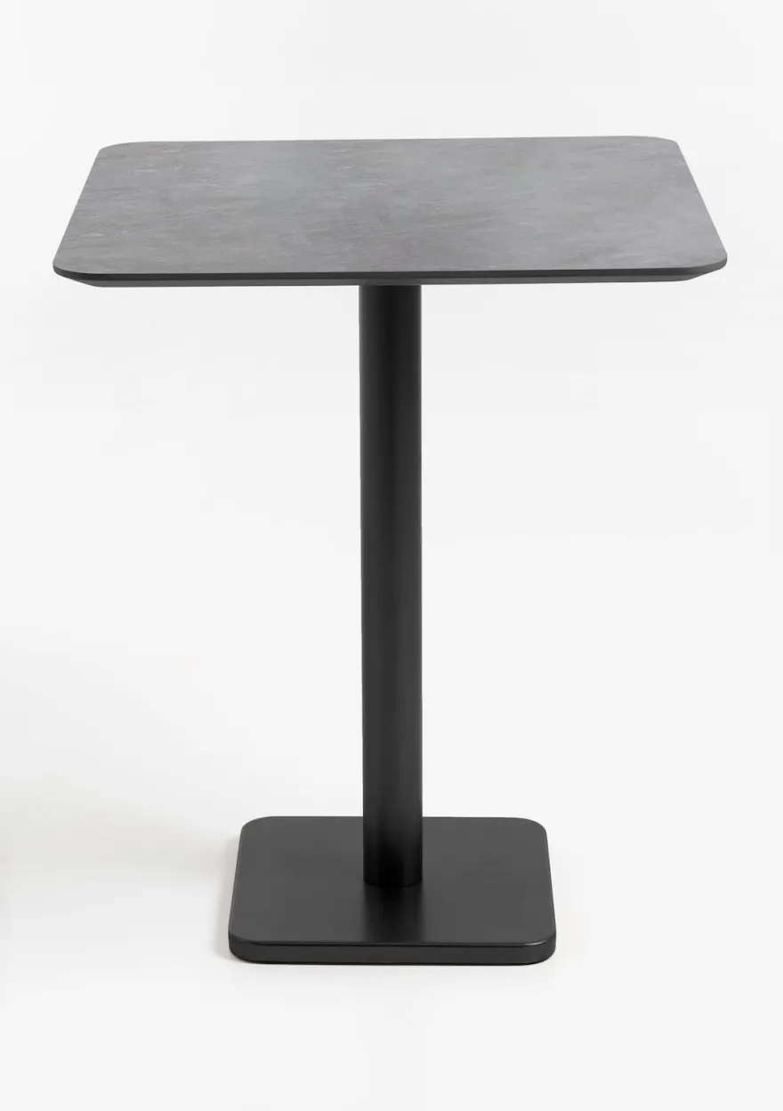 COCOmaison, Brest bartafel stone anthracite 75x75cm - Zwart