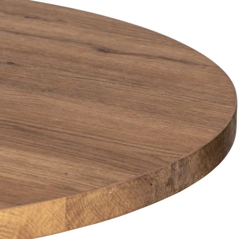 COCOmaison, Brest bartafel vintage oak D80cm - Zwart