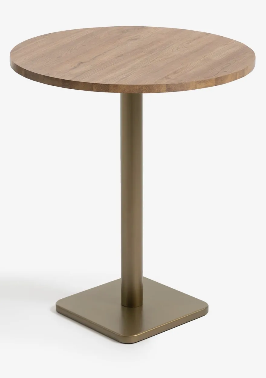 COCOmaison, Brest bartafel vintage oak D80cm - Zwart