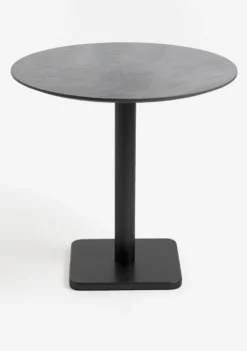 COCOmaison, Brest bistrotafel stone anthracite D80cm - zwart