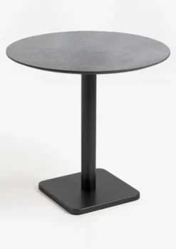 COCOmaison, Brest bistrotafel stone anthracite D80cm - zwart