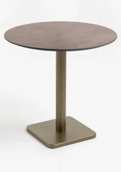 COCOmaison, Brest bistrotafel stone rust D80cm - zwart