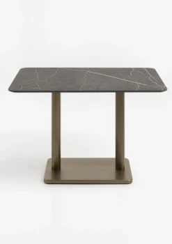 COCOmaison, Brest bistrotafel marble onyx 120x75cm - Goud