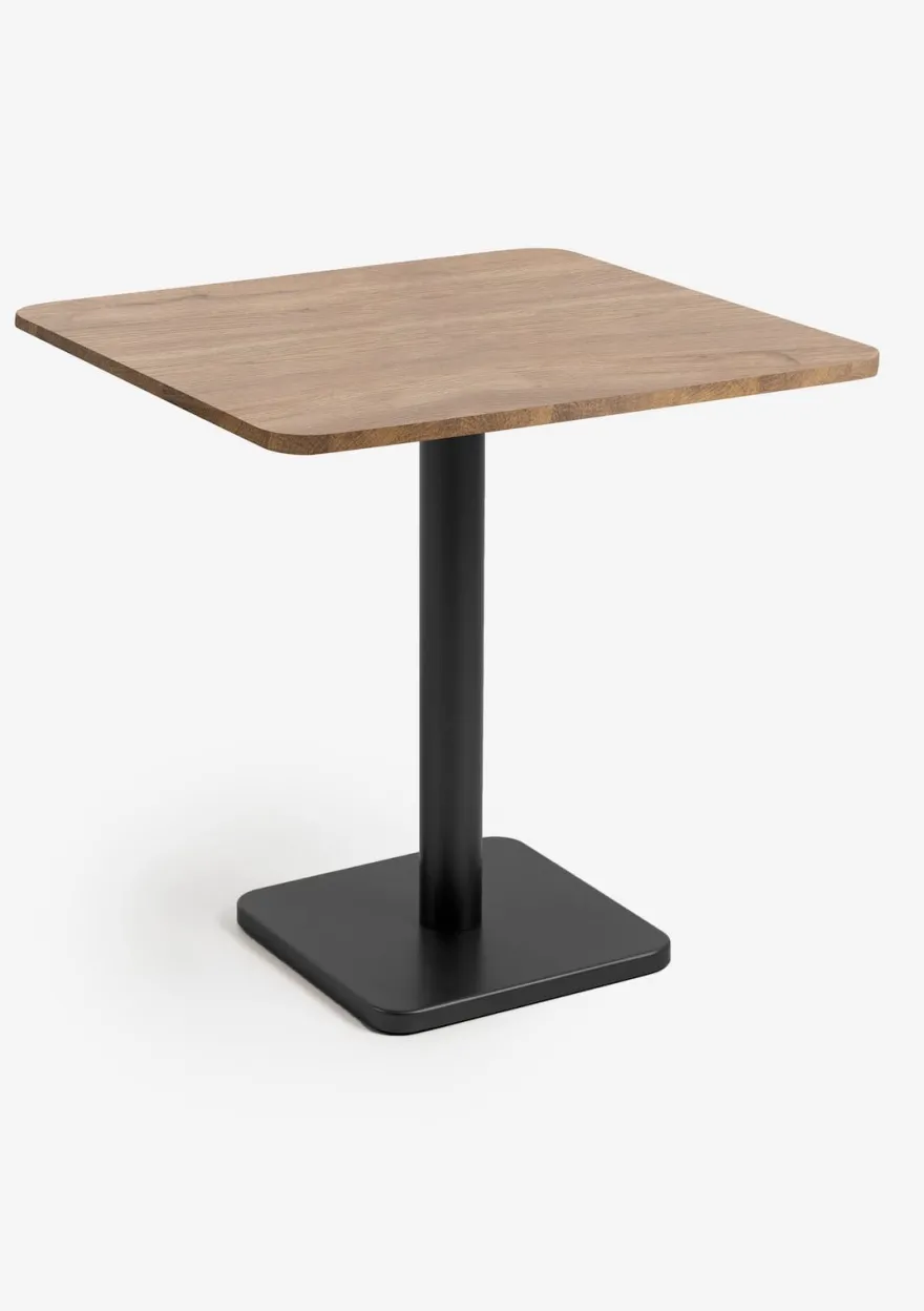COCOmaison, Brest bistrotafel vintage oak 75x75cm - zwart