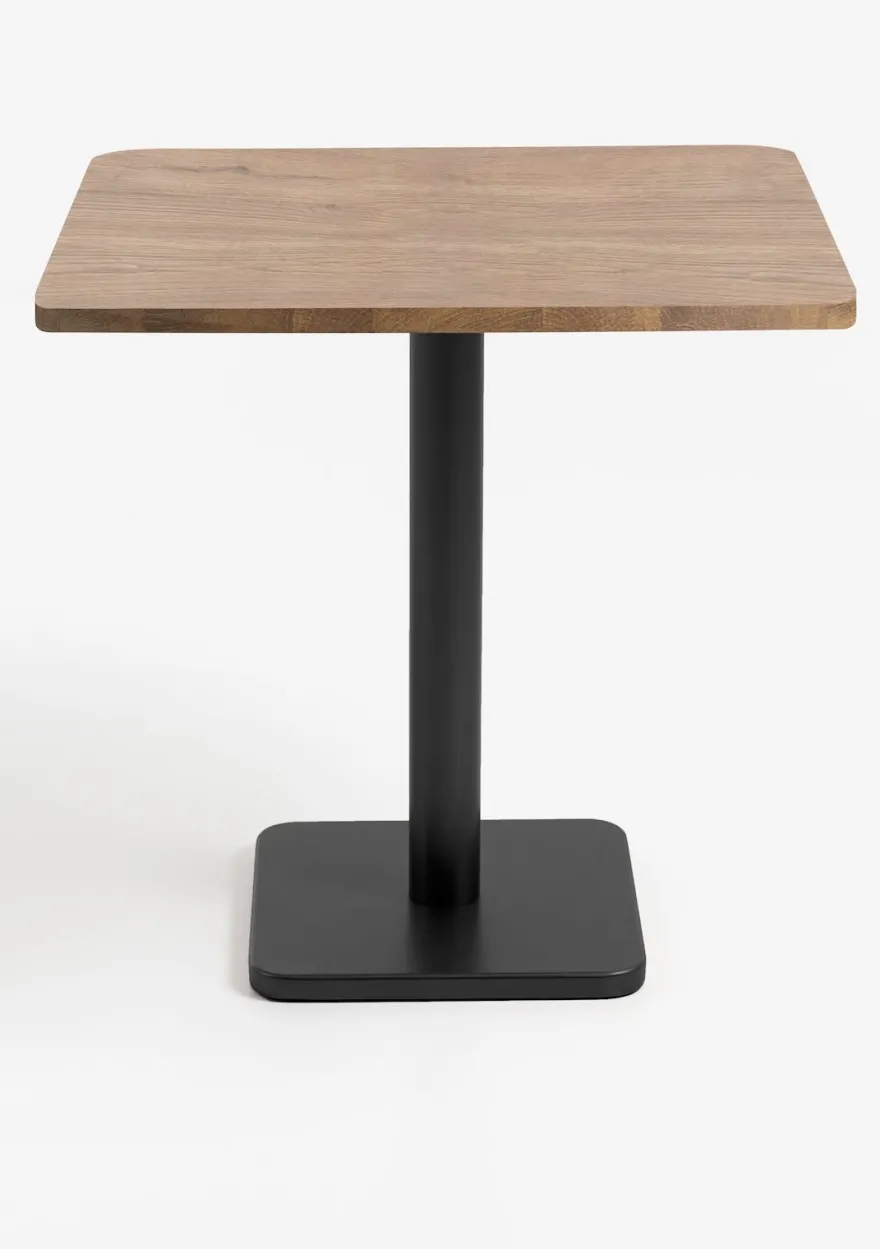 COCOmaison, Brest bistrotafel vintage oak 75x75cm - zwart
