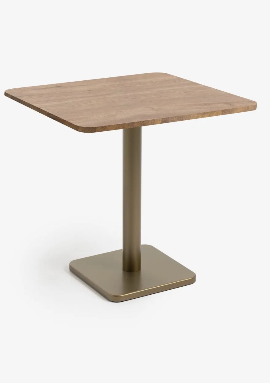 COCOmaison, Brest bistrotafel vintage oak 75x75cm - zwart