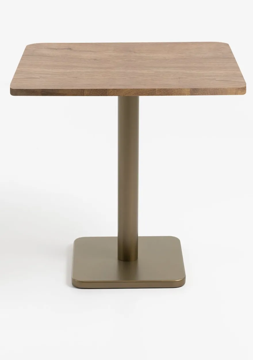 COCOmaison, Brest bistrotafel vintage oak 75x75cm - zwart