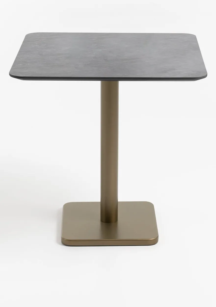COCOmaison, Brest bistrotafel stone anthracite 75x75cm - zwart
