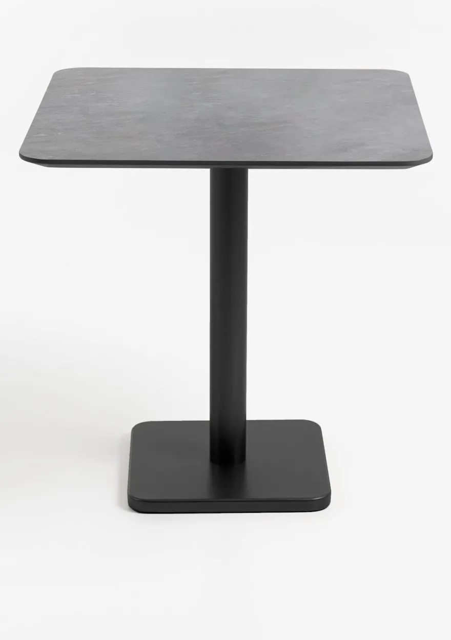 COCOmaison, Brest bistrotafel stone anthracite 75x75cm - zwart