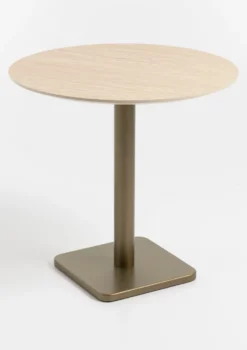 COCOmaison, Brest bistrotafel Travertine D80cm - zwart