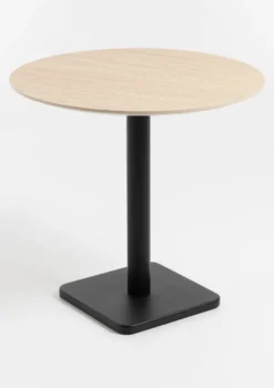 COCOmaison, Brest bistrotafel Travertine D80cm - zwart