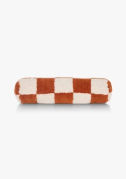 COCOmaison, Check bolster kussen 15x50cm - Koper