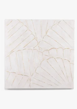 COCOmaison, Clover schilderij 100x100cm - Wit