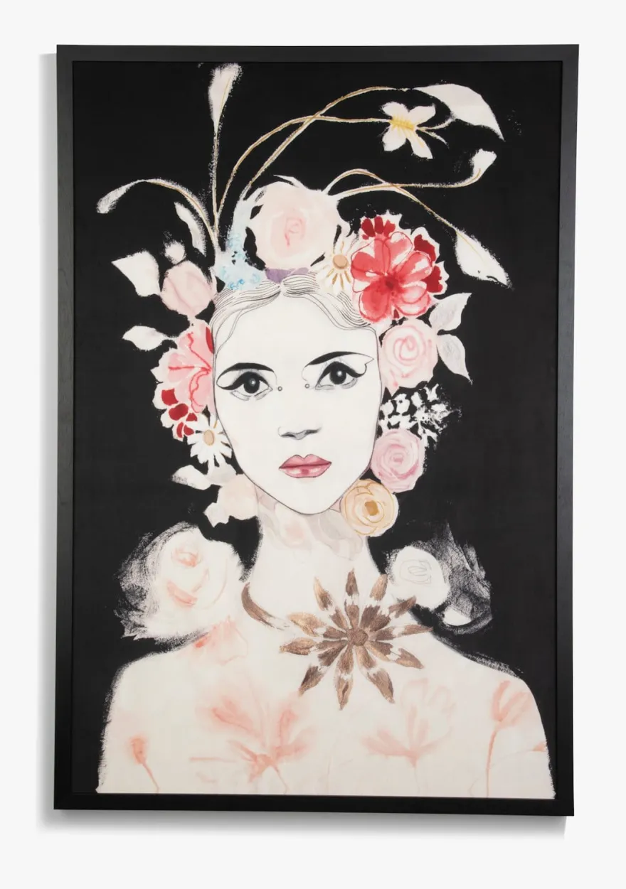 COCOmaison, Dior Flower schilderij 120x180cm - Multikleur