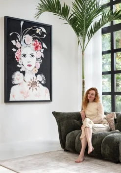 COCOmaison, Dior Flower schilderij 120x180cm - Multikleur