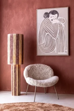 COCOmaison, Fae schilderij 80x120cm - Crème