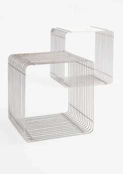 COCOmaison, Gus set van 2 wandrekken H35-40cm - Zilver