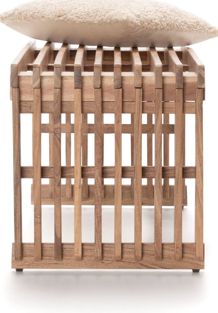 COCOmaison, Lino bankje 96cm - Bruin