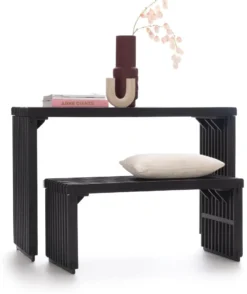 COCOmaison, Lino bankje 96cm - Bruin