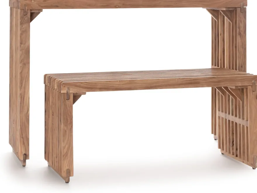 COCOmaison, Lino bankje 96cm - Bruin