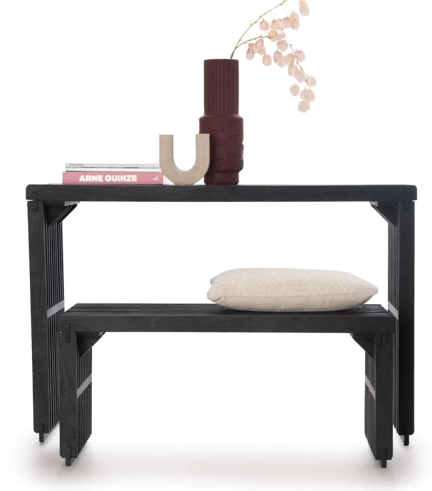 COCOmaison, Lino bankje 96cm - Bruin