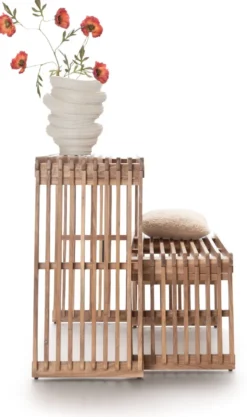 COCOmaison, Lino bankje 96cm - Bruin