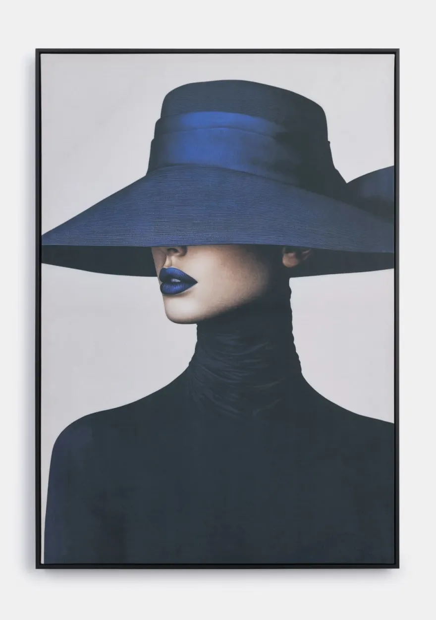 COCOmaison, Midnight Muse schilderij 70x100cm - Blauw