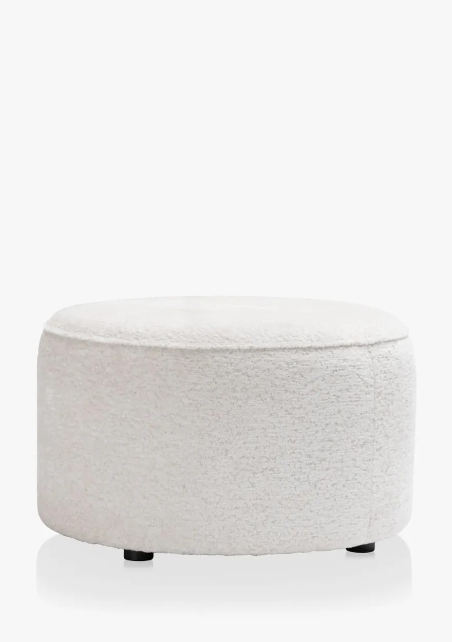 COCOmaison, Roan poef rond H44cm - Creme