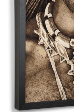 COCOmaison, Samburu Warrior schilderij 75x125cm - Bruin